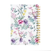 Carnet de notes, agenda, planificateur, reliure rigide, spirale, dorure or rose, impression personnalisée sur catalogue