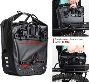 Vente en gros de sacs de vélo imperméables en PVC TPU avec logo personnalisé, sacoche de vélo 20L, sac de voyage résistant à l'eau pour l'extérieur - Product Image 4