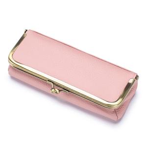 Étui à lunettes en cuir, trousse à crayons tendance avec fermeture à pression, porte-monnaie portable pour femmes - Product Image 2