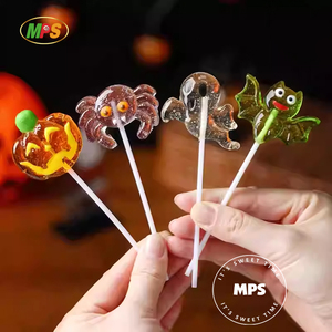 OEM Piruleta Fabricante Halloween Caramelo decorativo Spooky Pumpkin Green <span class=keywords><strong>Monster</strong></span> Venta caliente Halal Caja afrutada sin azúcar - Product Image 3