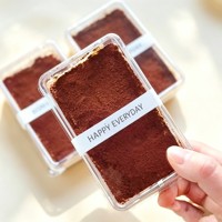 Boîte à gâteau en PET de qualité alimentaire, emballage transparent pour pâtisserie, mini boîte à dessert mousse, étui cadeau, logo personnalisé