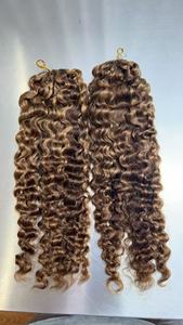 Extensions de cheveux humains au crochet à l'aspect naturel, bouclées, invisibles, pré-bouclées, style <span class=keywords><strong>France</strong></span> - Product Image 4