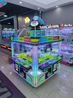 Machine de jeu à griffes colorée pour 8 joueurs, à monnayeur, multi-paiements, pour aires de jeux intérieures et centres commerciaux