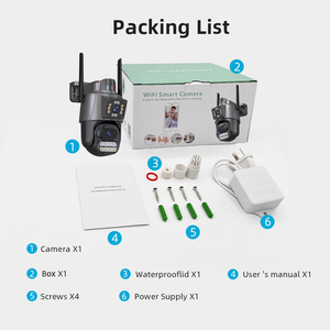 Vigilancia bên ngoài Camara de doble lente 6MP Wifi Para monitoreo de seguridad PTZ ngoài trời an ninh CCTV <span class=keywords><strong>Camera</strong></span> icsee ứng dụng di động - Product Image 3