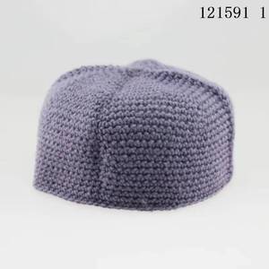 Hand-knitted <b>wool</b> yarn breathable Muslim Kufi hat, suitable for use in all seasons - Product Image 1