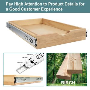 Cajones Extraíbles de Madera Maciza <span class=keywords><strong>para</strong></span> Organización de Gabinetes de Cocina, Bandeja Deslizante de Madera <span class=keywords><strong>para</strong></span> el Hogar - Product Image 4