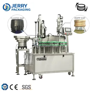 Automatic Bottle Capping Machine Automatic Plastic Cap Aluminum ROPP Cap 2 In 1 Monoblock Bottle Capping Sealing Machine