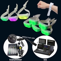 Bracelet LED personnalisable avec contrôleur DMX, logo imprimé, télécommandé pour les lieux événementiels