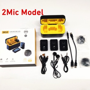 ไมโครโฟนไร้สายสำหรับ4-Mic วิดีโอในสตูดิโอแบบมืออาชีพไมโครโฟนไร้สายปก SX12สำหรับ iPhone <span class=keywords><strong>Android</strong></span> สตรีมสด <span class=keywords><strong>vlogging</strong></span> - Product Image 6