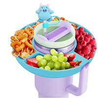 40oz Bol à collation en silicone amélioré Plateau à collation pour gobelet Anneau à collation en silicone réutilisable pour voiture Accessoires de cuisine
