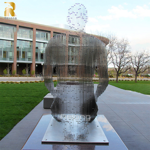 Mô Hình Cắt Lát Trừu Tượng Vô Hình Trang Trí Ngoài Trời Điêu Khắc Biến Mất Bằng Thép Không Gỉ - Product Image 2