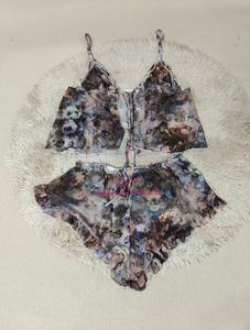 Nuevo Sexy Mesh Printing Sexy Pijamas Perspectiva <span class=keywords><strong>Traje</strong></span> floral al por mayor - Product Image 5