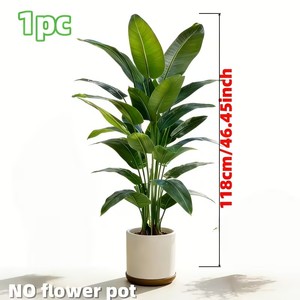 Un grand <span class=keywords><strong>bananier</strong></span> artificiel nécessitant peu d'<span class=keywords><strong>entretien</strong></span>, fabriqué en plastique, adapté à une utilisation en intérieur et en extérieur - Product Image 6