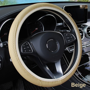 Housse de <span class=keywords><strong>volant</strong></span> de voiture universelle en <span class=keywords><strong>cuir</strong></span> microfibre, housse de protection antidérapante et respirante pour <span class=keywords><strong>volant</strong></span> de 37 <span class=keywords><strong>à</strong></span> 39 cm - Product Image 4