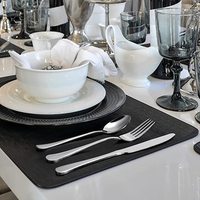 Ensemble Couverts de Table Fourchettes et Cuillères en Acier Inoxydable pour Maison, Cuisine et Restaurant
