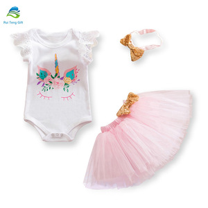 Niño niños bebé niña 1 año cumpleaños ropa unicornio vestidos <span class=keywords><strong>para</strong></span> fiesta <span class=keywords><strong>de</strong></span> cumpleaños <span class=keywords><strong>de</strong></span> las niñas - Product Image 4