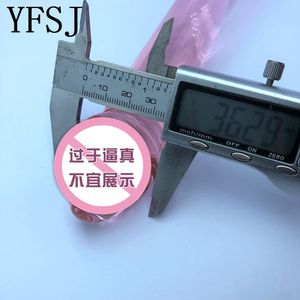 YFSJ Transparante Eco-vriendelijke Borosilicaat Glazen <span class=keywords><strong>Dildo</strong></span> & Anale Butt Plug met Kraaltjes Roze Model FZ13B Maat 190x36mm voor Vrouwen - Product Image 4