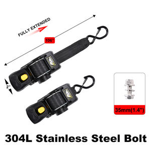 Cincha Definitiva para Remolque de Barcos de 2" X 106" de Servicio Pesado, Correa de Sujeción Retráctil con Trinquete para Popa, Atornillable para Embarcaciones y Cuatrimotos - Product Image 3