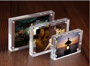 믹스 타일 두께 Frameless 액자 자기 아크릴 사진 프레임 도매 판매