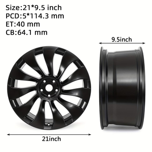 Jantes Flow Forming 21 pouces 9.5J PCD 5*114.3mm CB 64.1mm ET 40mm en alliage pour voitures de course, compatibles <span class=keywords><strong>TESLA</strong></span> <span class=keywords><strong>Model</strong></span> <span class=keywords><strong>Y</strong></span> de 2020 à 2024 - Product Image 4