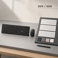 Ensemble clavier et souris sans fil mécanique silencieux pour jeux, vente en gros d'usine, compatible iPad, tablette, téléphone portable et ordinateur - En stock