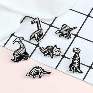 Broche squelette animal dinosaure crâne épingle de revers dessin animé Cool Punk Badge <span class=keywords><strong>sac</strong></span> <span class=keywords><strong>à</strong></span> <span class=keywords><strong>dos</strong></span> Denim chapeau épingles bijoux de mode cadeau pour les amis - Product Image 5