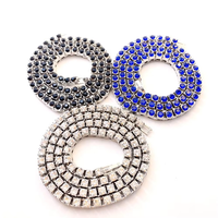 Alliage glacé sur mesure en usine et strass Hip Hop 5mm largeur collier à chaîne de tennis à une rangée