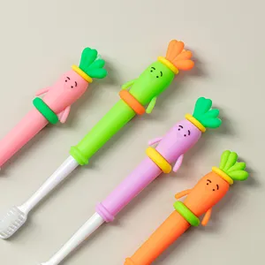 New Arrival Cartoon Customized Carrot Shape Extra Soft Bristle Toothbrush For Child