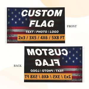 Drapeaux personnalisés en polyester double face 3x5 pieds, résistants à la décoloration, avec design lumineux, personnalisez votre propre logo/photo/texte, style tendance, utilisation promotionnelle - Product Image 2