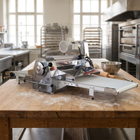 Nouvelle Laminoir à Pâte Semi-Automatique Électrique Réversible en Acier Inoxydable pour Boulangerie, Machine à Base de Pizza de Comptoir, Presse à Biscuits et Pita, Lait