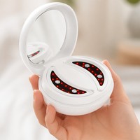 Masque oculaire à lumière rouge douce pour la fatigue oculaire, coussinets LED pour les yeux, améliore la pénétration du sérum, appareil portable à longue autonomie avec étui miroir