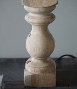 Antique Cumani Classic <b>Table</b> <b>Lamp</b> Handmade Wood <b>Base</b> Retro Fabric for Hotel Bedroom Living Room-Wholesale Price for Decorative - Product Image 3