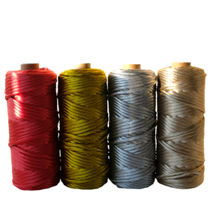 Ropemate Corde de macramé métallique 3 mm Or Argent <span class=keywords><strong>Rouge</strong></span> Fil à enrouler Artisanat fait main DIY - Product Image 2