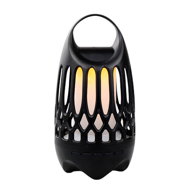 Outdoor BT Speaker With IPX-2 Waterproof LED Flame Atmosphere Lantern Speaker for Party Garden Camping Patio