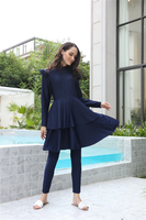MOTIVE FORCE Burkini pour femmes grande taille, design simple, personnalisé, 3 pièces, maillots de bain musulmans, burkinis