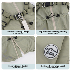 2025 עיצוב חדש כלב ביגוד עמיד למים לחיות מחמד עם ברדס מעיל גשם - Product Image 3