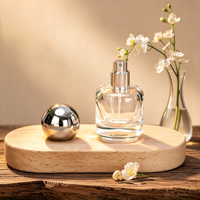 Botella de Vidrio Transparente de 30 ml para Perfume, Botella con Atomizador, Botella Dispensadora de Cosméticos, Botella Vacía para Suero para el Cuidado de la Piel, Venta al por Mayor