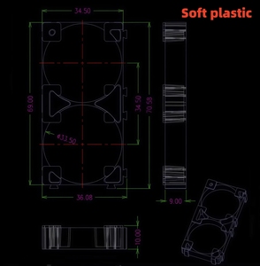 32140 33140 32135 Battery Holder 1x2 1x3 JSK Cylindrical Li-ion Battery <b>Bracket</b>, 33.5mm Hole Diameter, 34.5mm Pitch - Product Image 5