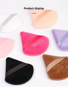 Esponja Cosmética Triangular de Terciopelo de Algodón con Logotipo Personalizado, para Polvo Suelto, Base de Maquillaje, Herramienta Suave para Maquillaje Facial - Product Image 3