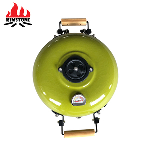 2025 Kimstone más nuevo gran forma redonda 12 "carbón mesa de cerámica barbacoa ahumador para barbacoa familiar - Product Image 5