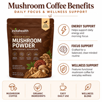 Poudre de café aux champignons marque privée TK Amazon transfrontalier, poudre de café aux champignons naturels Ganoderma noir instantané