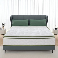 Matelas hybride Queen Size en mousse à mémoire de forme et ressorts ensachés, mousse de lit confortable avec un excellent soutien