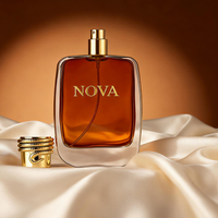 Flacons de parfum en verre transparent mat personnalisés de 50 ml et 100 ml, emballages de parfum de luxe vides, vaporisateur à pompe, OEM ODM
