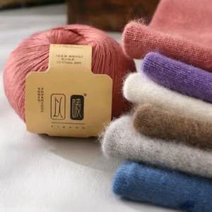 Pulls et écharpes tricotés à la main en fil de cachemire de qualité supérieure directe d'usine, fil chaud en mélange de cachemire et de laine <span class=keywords><strong>angora</strong></span> - Product Image 2