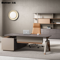 Bureau de direction réglable en hauteur, design moderne, table de travail informatique de luxe pour bureau commercial, pour PDG, directeurs, patrons