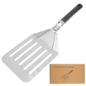 Spatule ménagère pliable pour <span class=keywords><strong>pizza</strong></span> et gâteaux, avec poignée en TPR perforée, en acier inoxydable 430, pour transfert de pâtisserie, 24x33cm DRM - Product Image 6