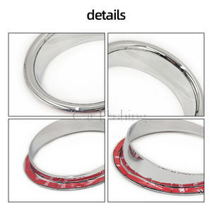 Couvercle de lampe antibrouillard chromé pour <span class=keywords><strong>HUMMER</strong></span> <span class=keywords><strong>H2</strong></span> 2003-2009 garniture chromée de voiture, gril de course, phare antibrouillard, accessoires de lunette - Product Image 5