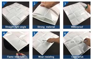 Aisen Decor 3D PVC Wall Panels Geometric Background Sticker for <strong>Interior</strong> &amp; Exterior for Bathroom &amp; Exterior Wall Decor Wholesale - Product Image 4