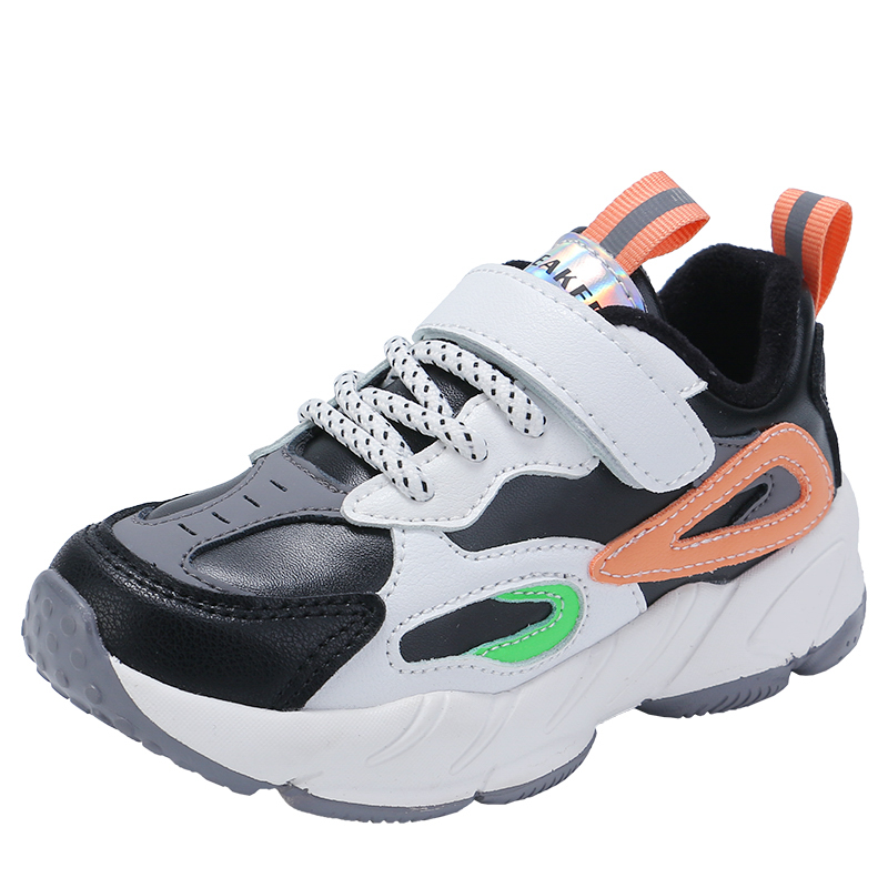 Модные кроссовки для мальчиков на шнуровке из ПУ кожи Oem