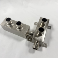 Bloc de refroidissement à eau en acier inoxydable 316 personnalisé, connecteur multi-ports, plaque froide liquide